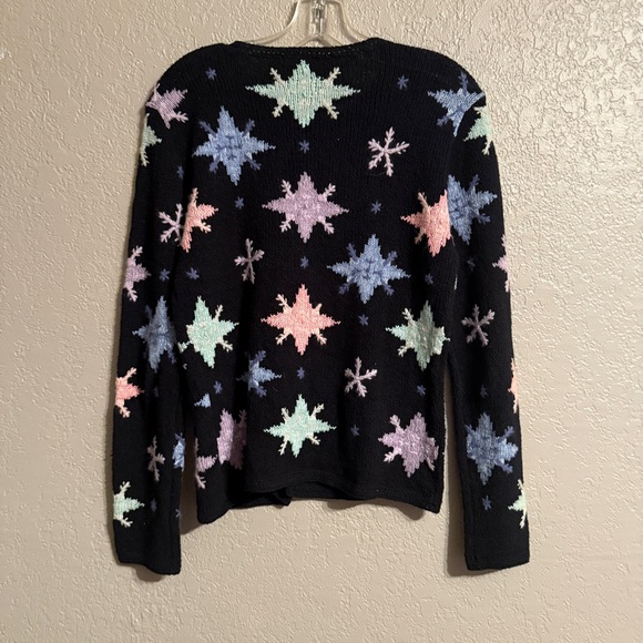 Vintage Y2K Talbots Snowflake Cardigan — XS — Pastel Knit Winter Holiday Sweater - Picture 6 of 8